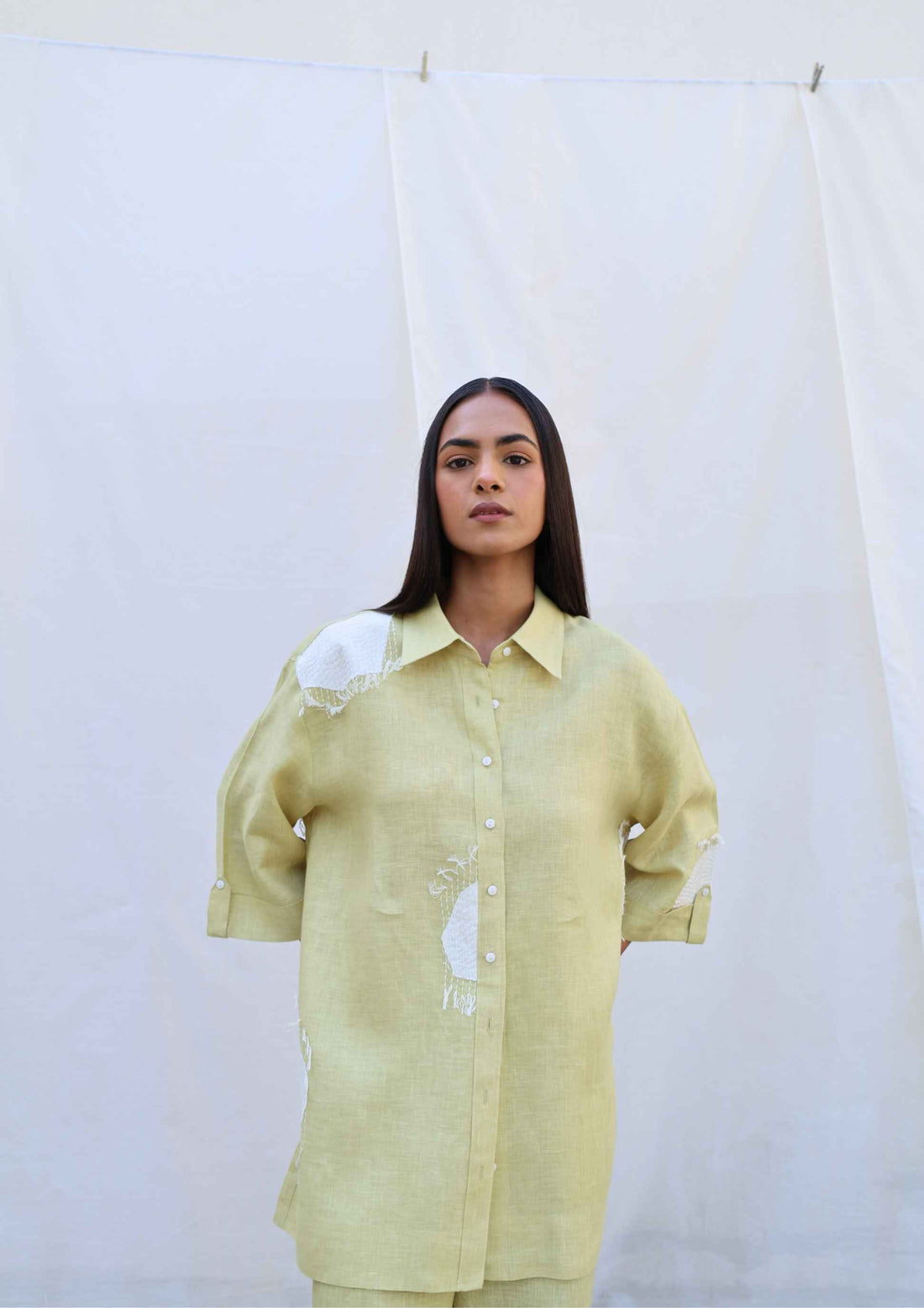 TOFIK- KANTHA PATCH SHIRT