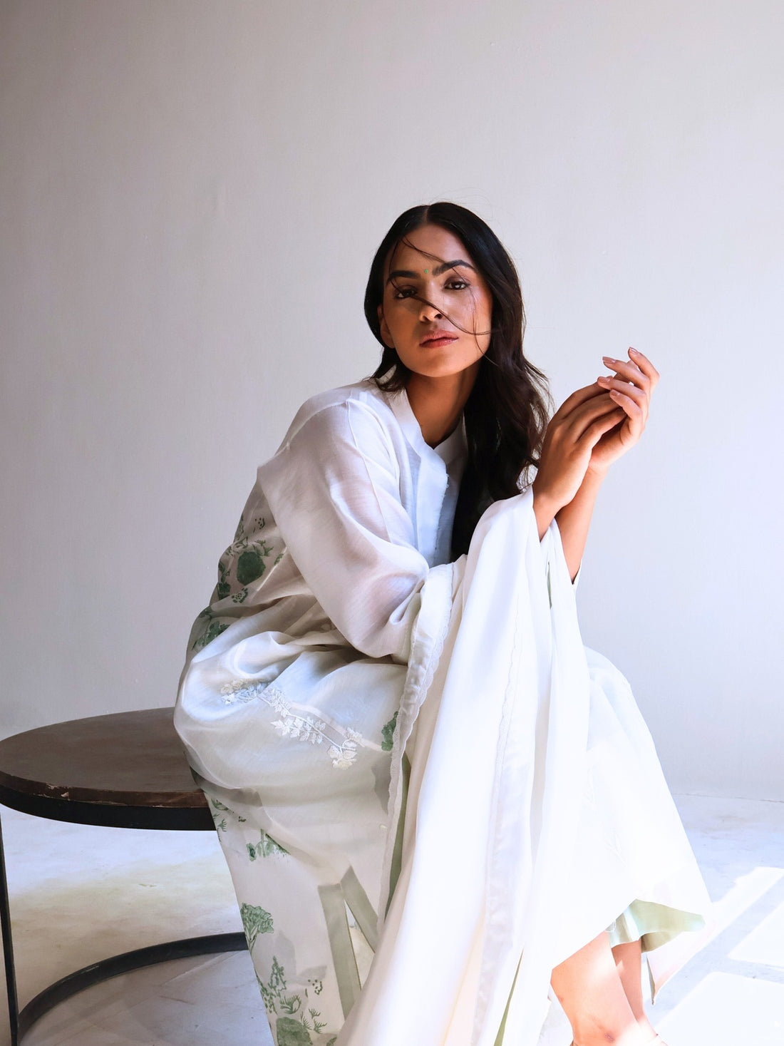BLOCK PRINTED KASHMIRI CUT KURTA SET