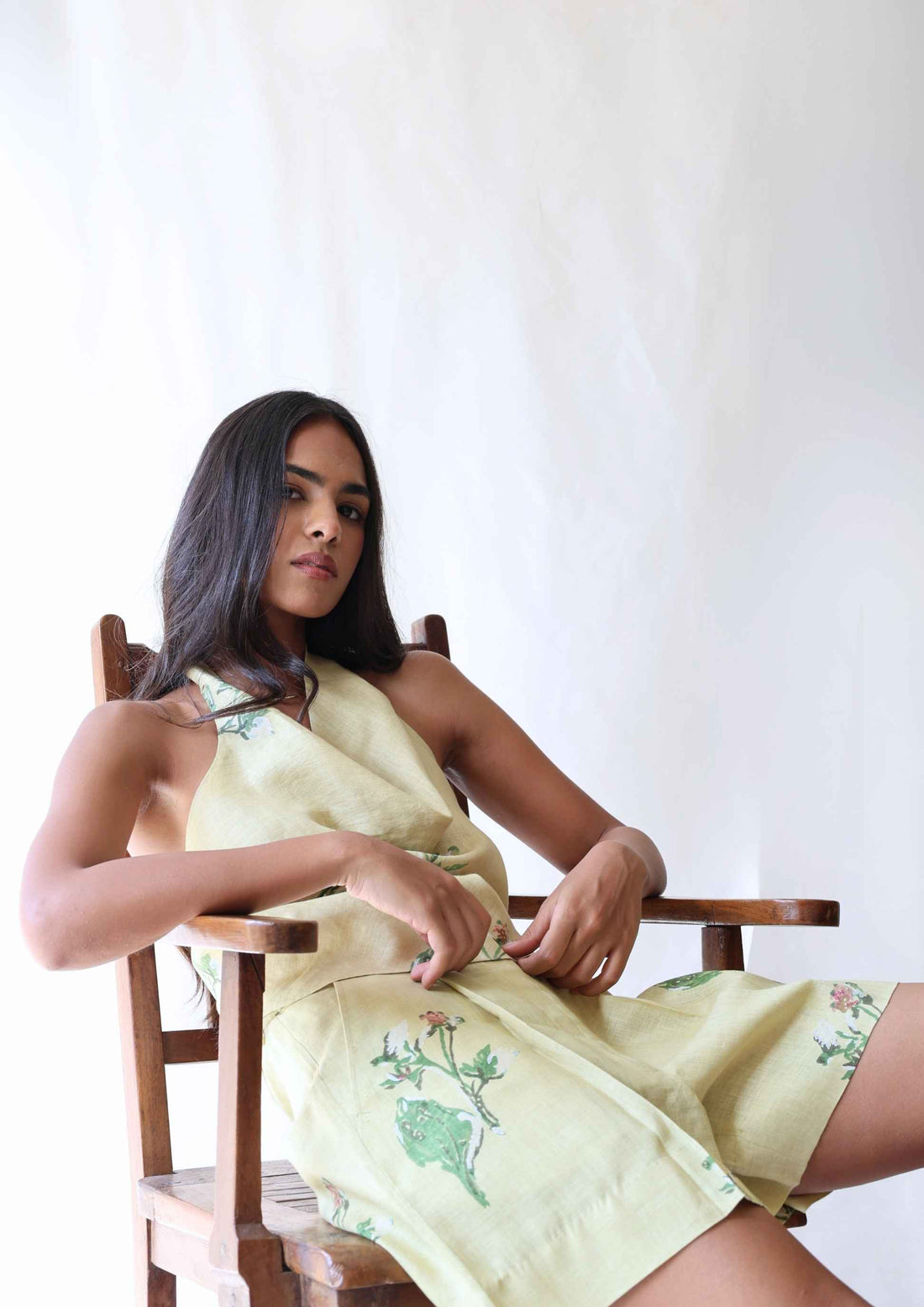 KUNDAN- BLOCK HALTER TOP