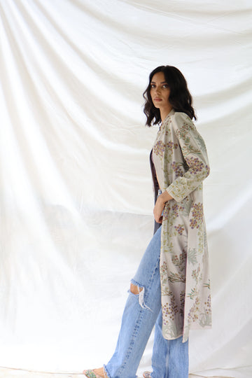 FLORAL CHANDERI JACKET