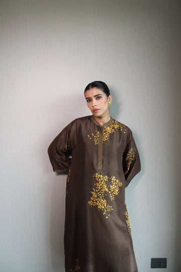 SILK BLOCK KURTA SET