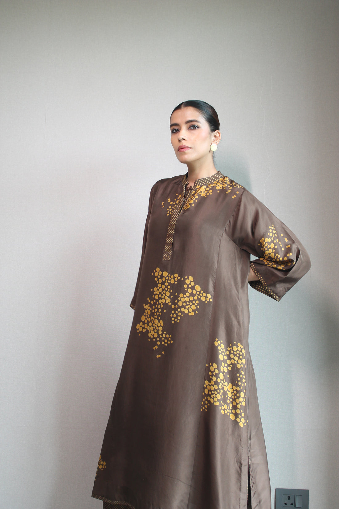 SILK BLOCK KURTA SET