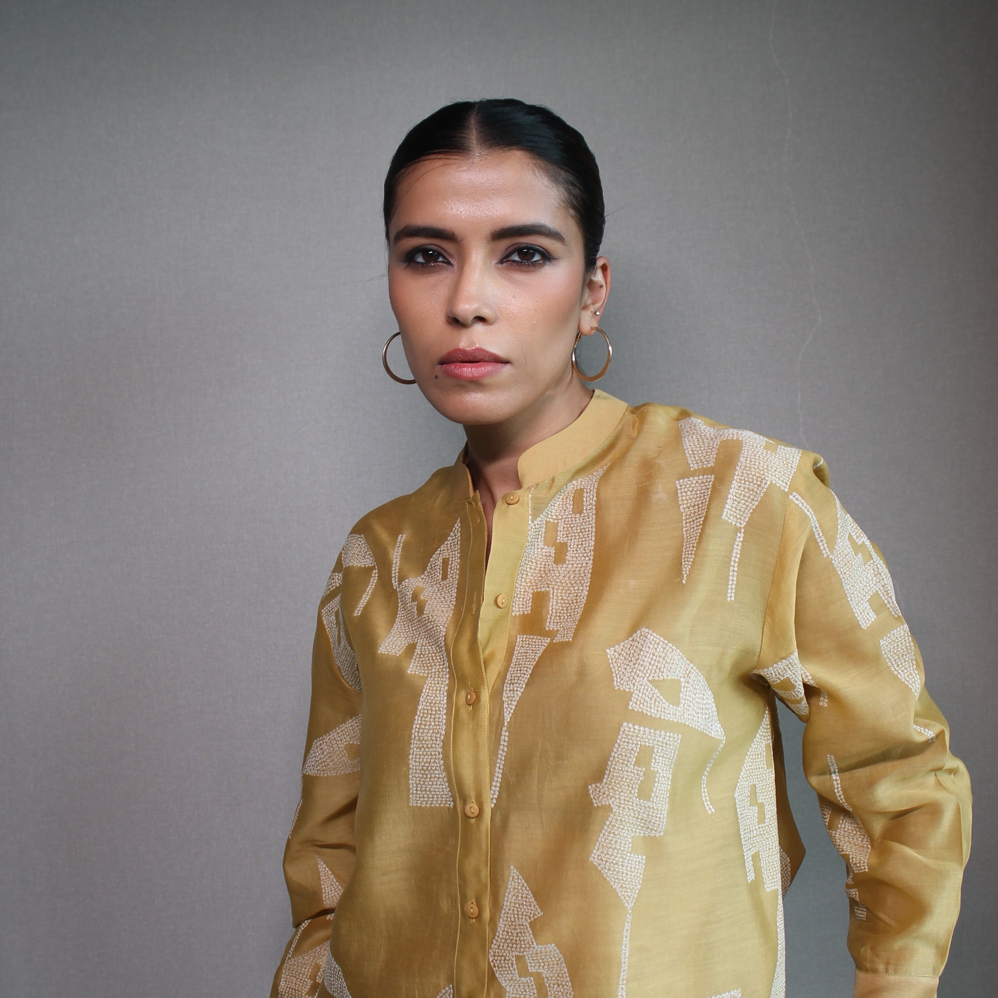 STRUCTURED KANTHA SHIRT